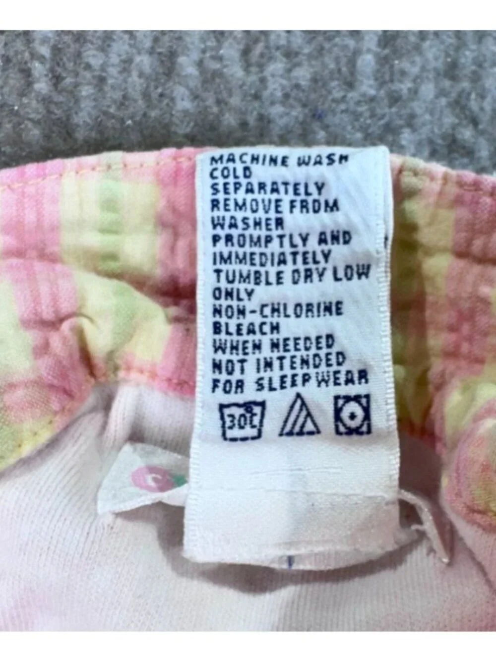 VTG 1998 Gymboree Newborn 3-6M Pink Polka Dot Lemon Romper Playsuit Bubble Plaid